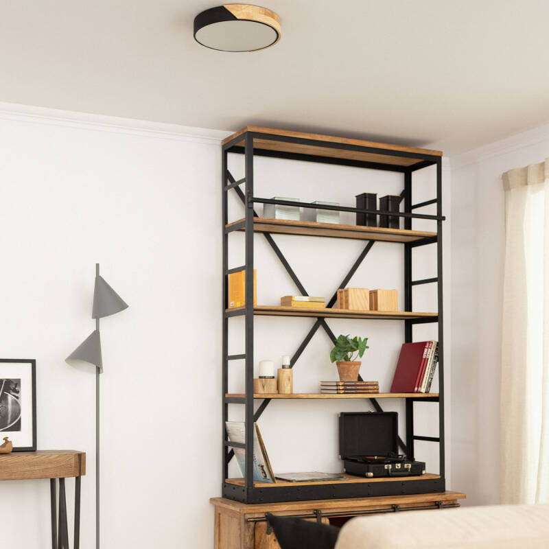 Plafón LED 18W Circular Madera Ø320 mm CCT Seleccionable Semi-Dari