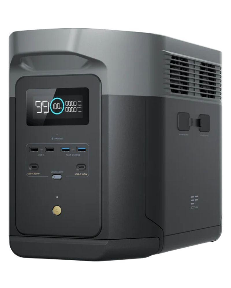 Kit Placa Solar Aislada 400W Ecoflow con Estación Energía 2400W 2048Wh y Batería Extra 1204Wh