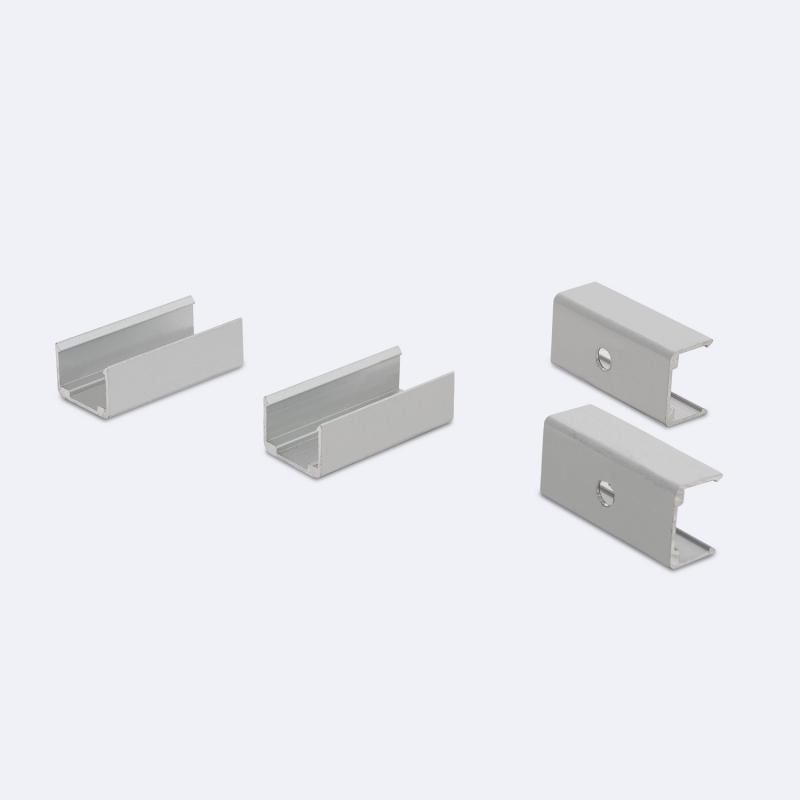 Perfil Neón SFLEX 12x12 Superficie/Empotrable Curva Vertical para Tira LED IP20 hasta 8 mm