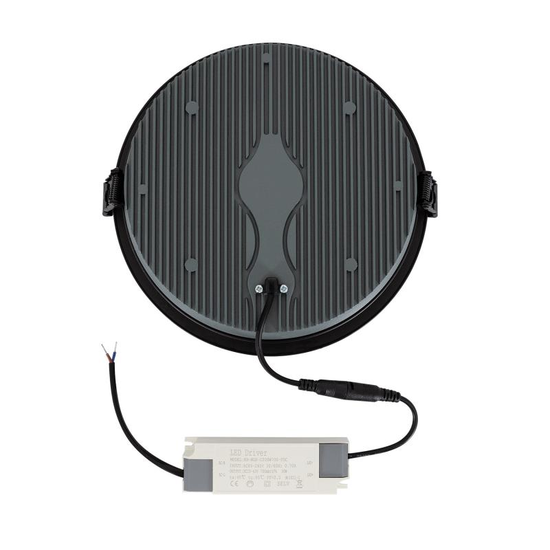 Downlight LED 30W Circular AERO UGR13 Corte Ø 205 mm Negro