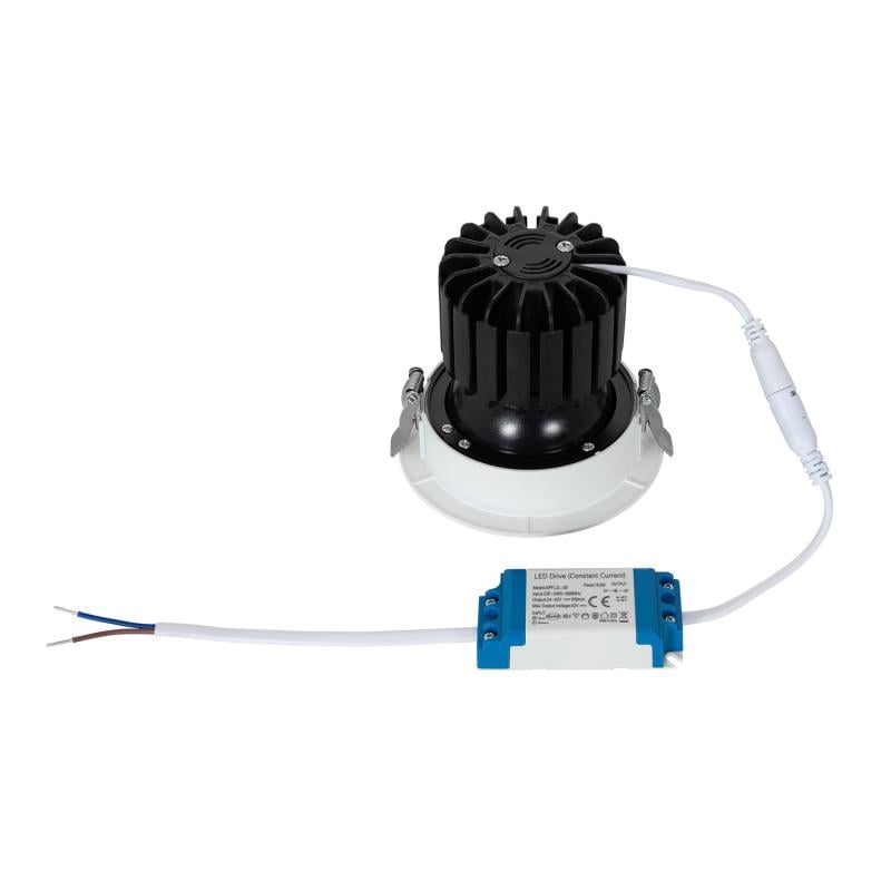 Foco Downlight LED 12W COB Direccionable 360º Circular Corte Ø 100 mm CRI90 Expert Color No Flicker