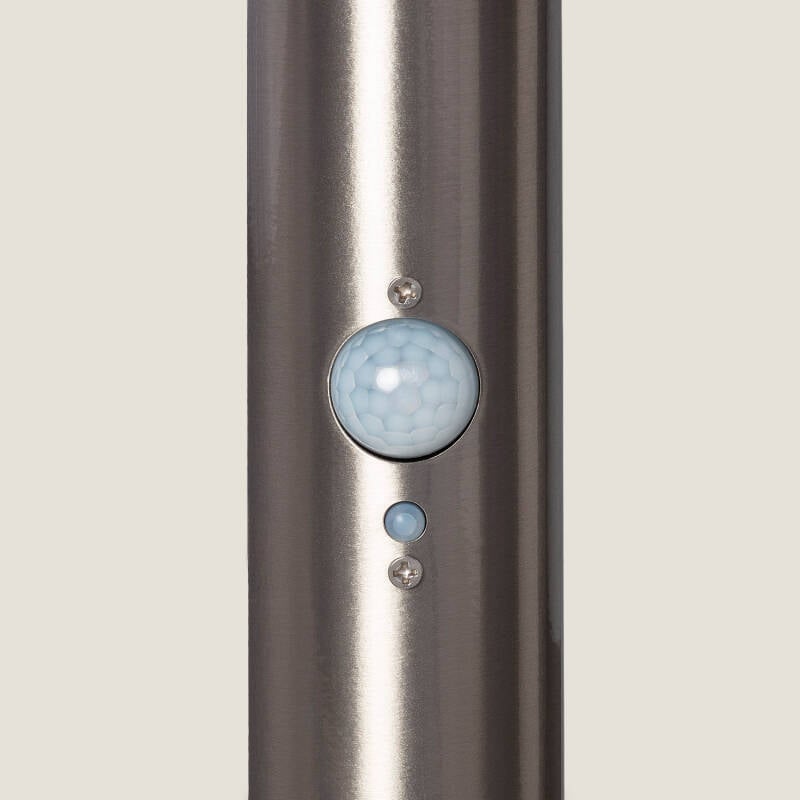 Baliza Solar Exterior LED 6W Superficie Pie 45cm con Detector de Movimiento Helios Inox