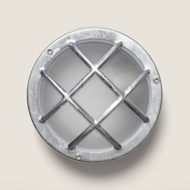 Plafón Circular para Exterior Ø200 mm Hublot Acero Galvanizado Coastal Fjord