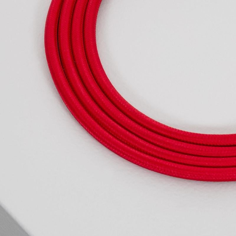Cable Textil Eléctrico Rojo