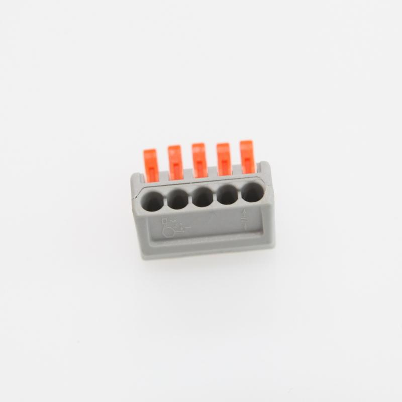 Pack 10 Conectores Rápidos 5 Entradas PCT-215 para Cable Eléctrico de 0.08-4mm²