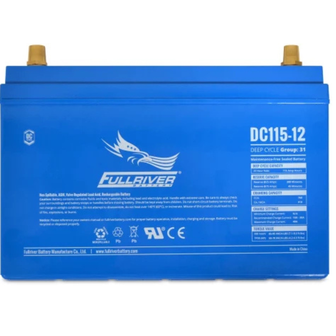 Batería AGM 115Ah Solar 12V C20 Monobloc Fullriver DC115-12A
