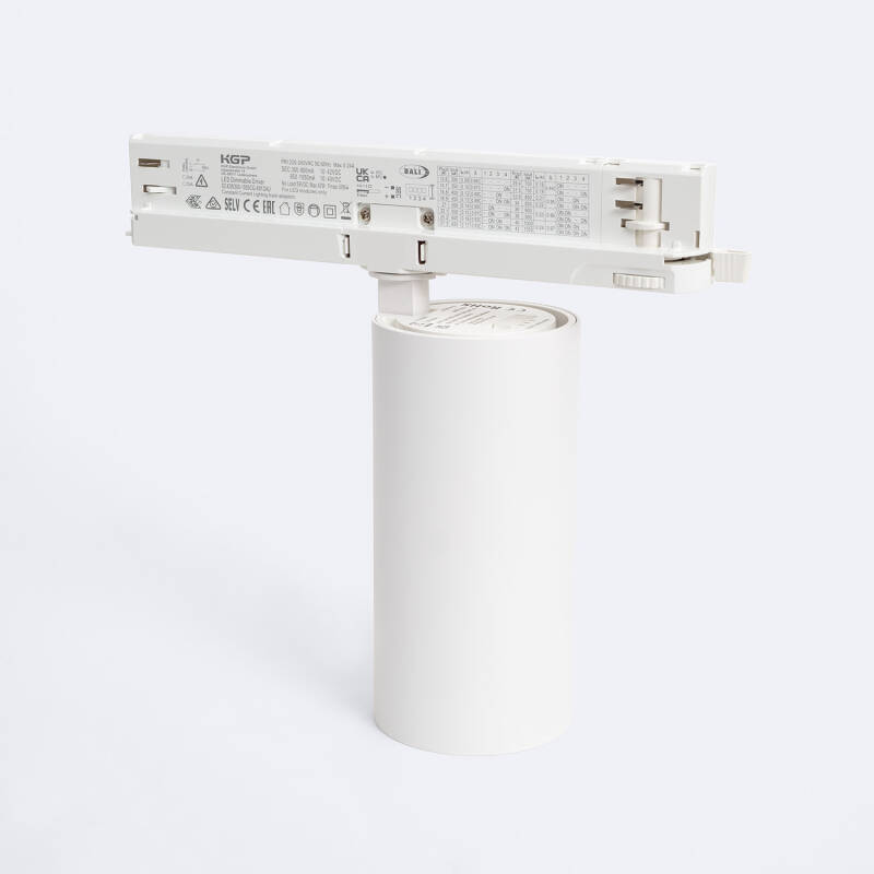 Foco Carril LED Trifásico 30W Fasano Regulable DALI Blanco