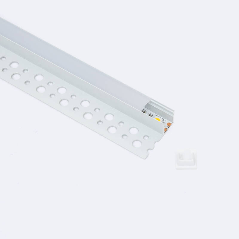 Perfil Aluminio Integración en Escayola/Pladur para Tiras LED hasta 8 mm