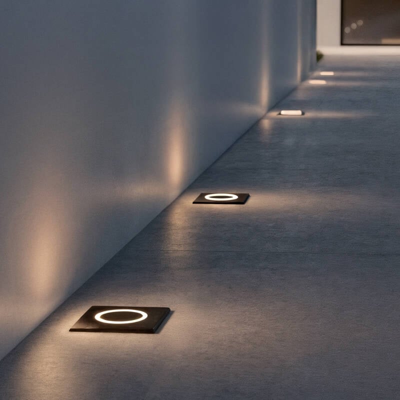 Baliza Exterior LED 2W Empotrable Cuadrada Resbel