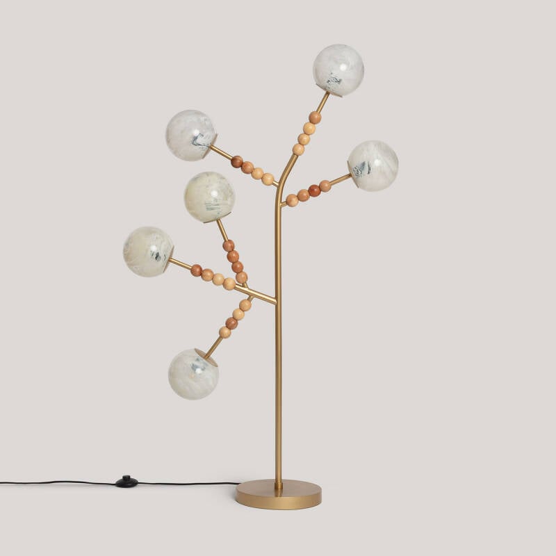 Lámpara de Pie Metal Cristal Routi  ILUZZIA