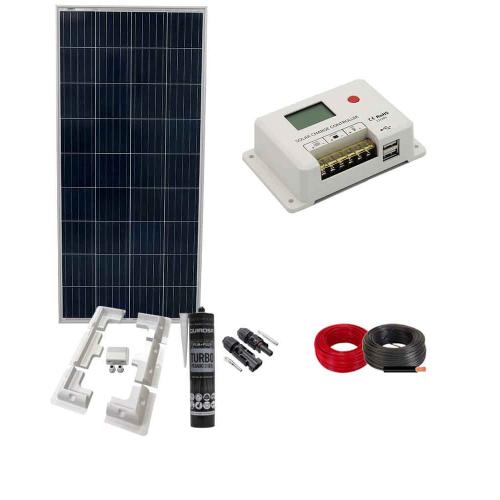 Kit Placa Solar Autoinstalable 160W sin Batería para Autocaravana
