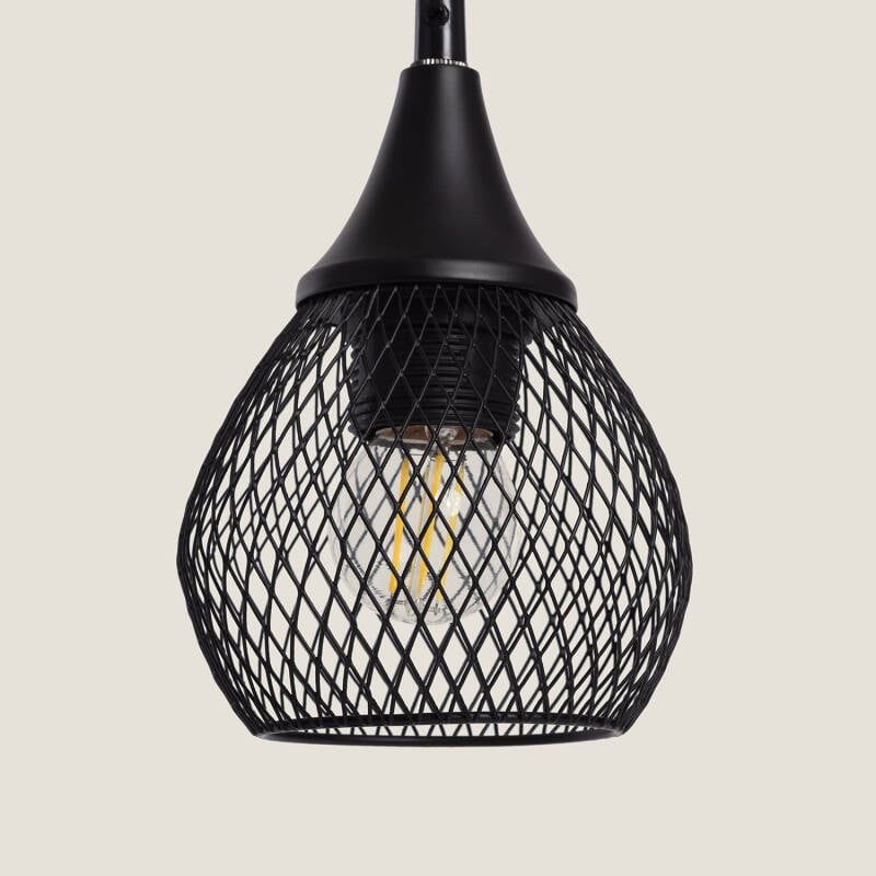 Lámpara de Mesa de Metal y Madera Monah