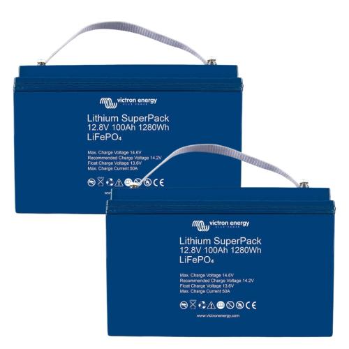 Pack 2ud Baterías de Litio 100Ah 12,8V SuperPack Victron