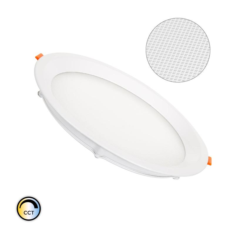 Placa LED 20W Circular CCT Seleccionable Microprismático LIFUD Corte Ø 205 mm