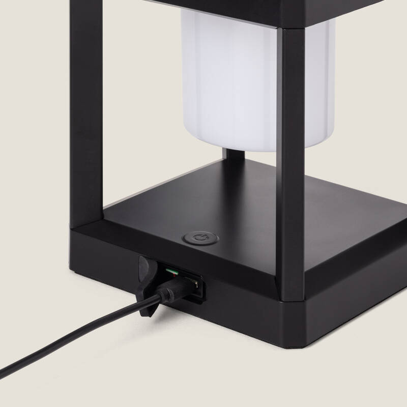 Lámpara de Mesa Solar LED Portátil Aluminio Perlico