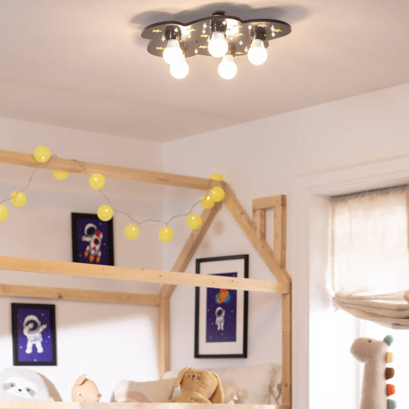 Lámpara de Techo Infantil Madera Cosmon