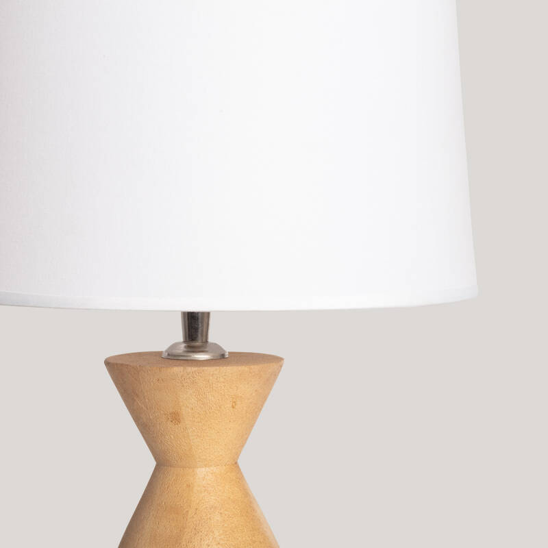Lámpara de Mesa Madera Akesh II ILUZZIA
