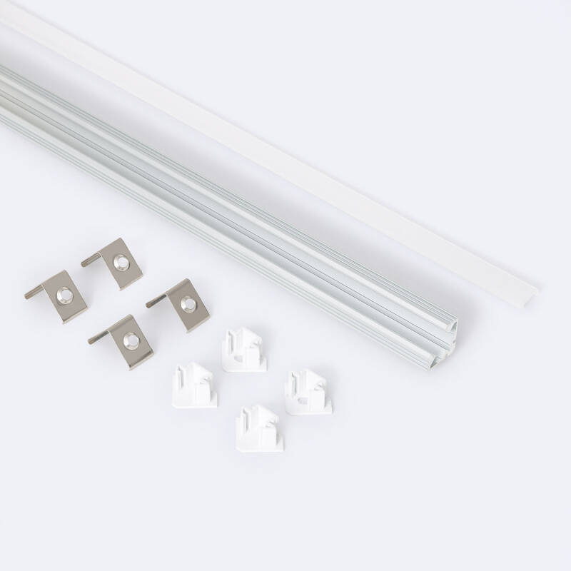 Perfil Aluminio Esquina 2m para Tira LED hasta 11 mm