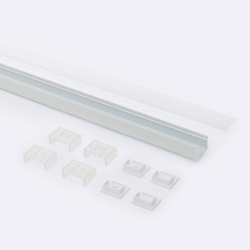 Perfil Aluminio Superficie para Tira LED hasta 15 mm