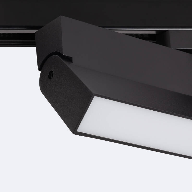 Foco Carril Lineal LED Monofásico 24W Regulable CCT Seleccionable Elegant Negro