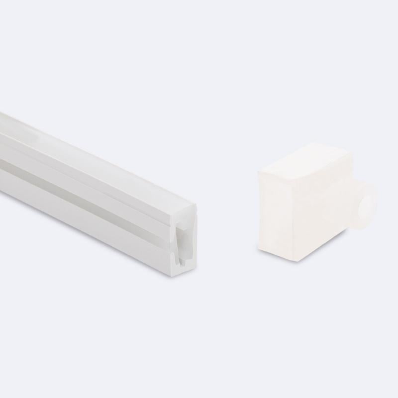 Perfil Neón SFLEX 6x12 Superficie/Empotrable Curva Lateral para Tira LED IP20 hasta 8 mm