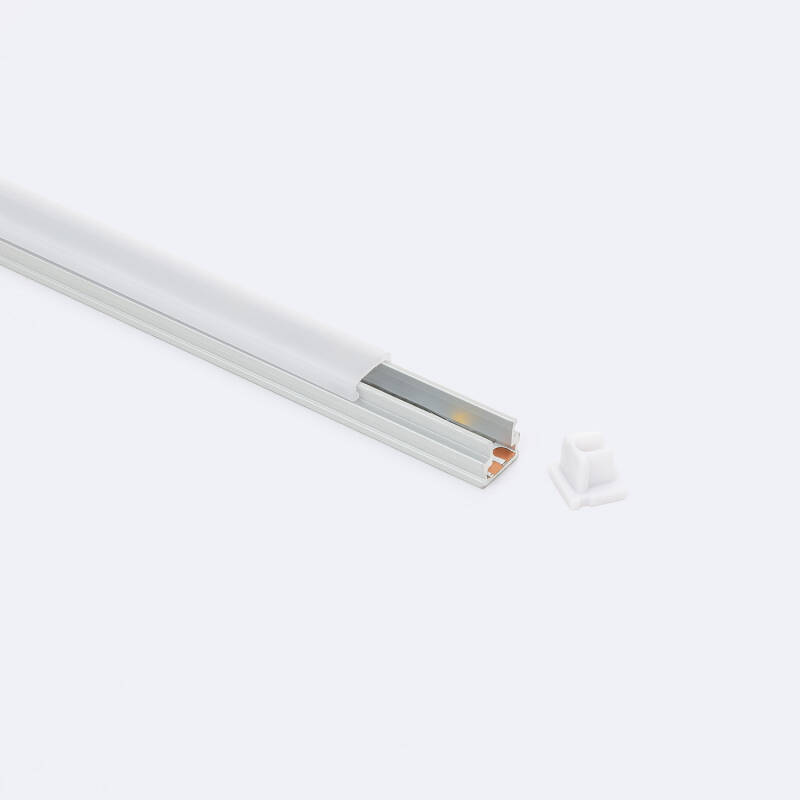 Perfil Aluminio Superficie 2m para Tira LED hasta 6 mm