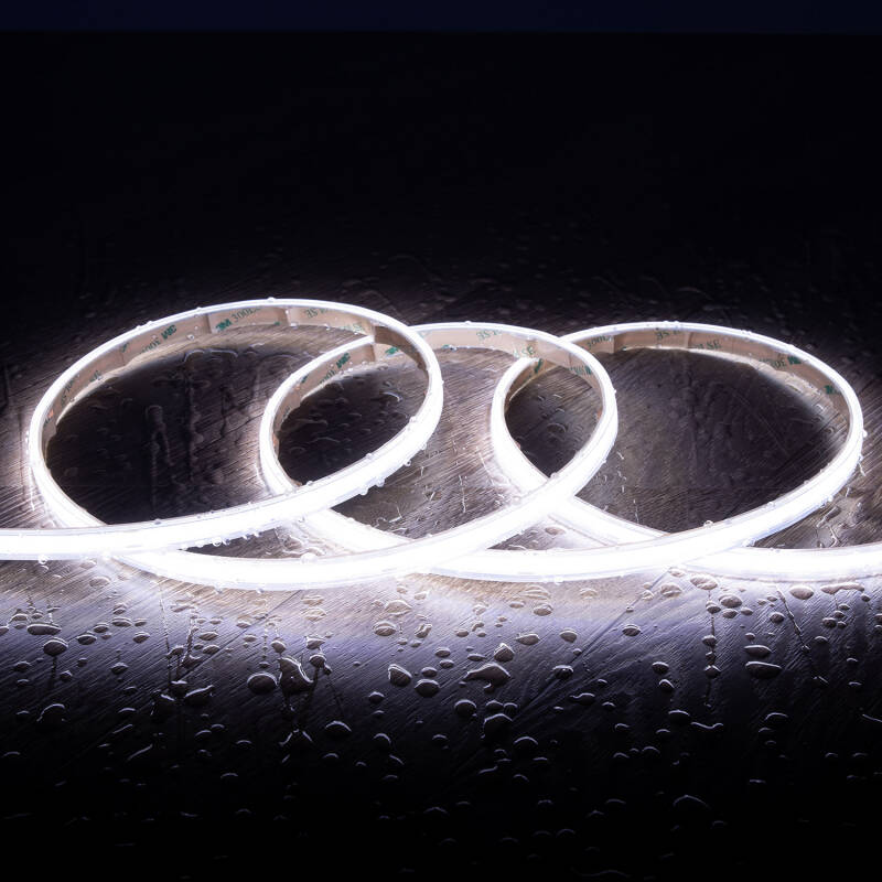 Tira LED Regulable 220V COB Autorrectificada 560 LED/m 14W/m 1250lm/m SILICONE FLEX IC-2P Ancho 10mm Corte 10cm IP65 a Medida