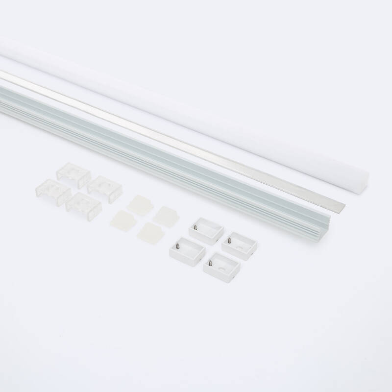 Perfil Aluminio Estanco IP65 Superficie 2m para Tira LED hasta 10 mm