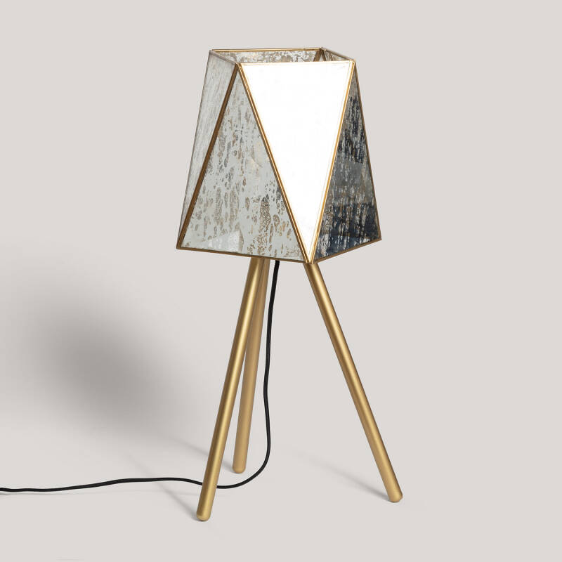 Lámpara de Mesa Metal y Cristal Mattina ILUZZIA