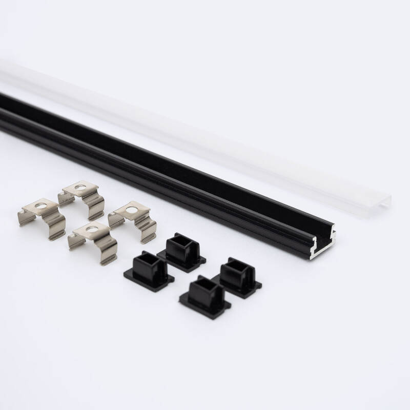 Perfil Aluminio Superficie 2m para Tira LED hasta 8 mm