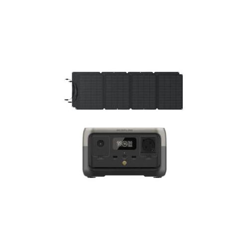 Kit Solar Portátil con Estación de Energía 3000W y 2 Paneles Solares Portátiles 110W Ecoflow