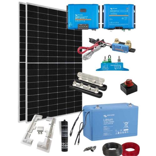 Kit Solar Camper 880W 12V con Instalación Eléctrica Completa