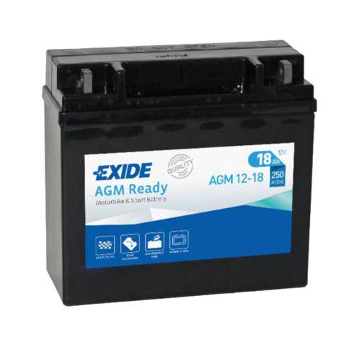 Batería de Moto Exide 12V 18Ah 250A AGM Ready AGM12-18