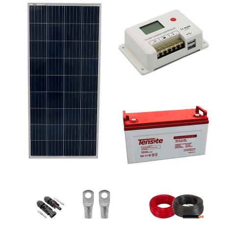 Kit Placa Solar Autoinstalable 160W con Batería para Fin de Semana
