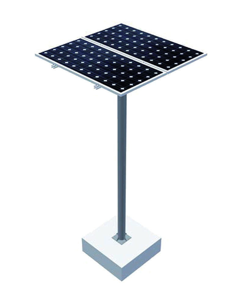 Estructura Panel Solar Poste 2 Paneles 18H2