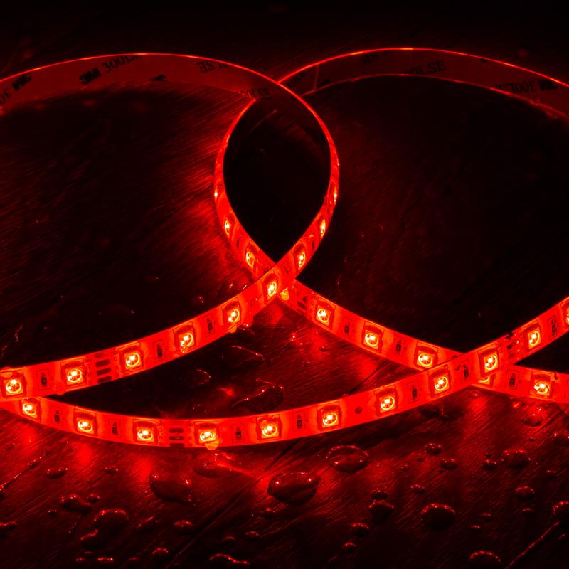 Tira LED 24V RGB SMD 60 LED/m 5m 10W/m Ancho 10mm Corte 10cm IP65