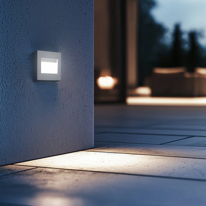 Baliza LED 1.5W Empotrable Pared Blanco Randy