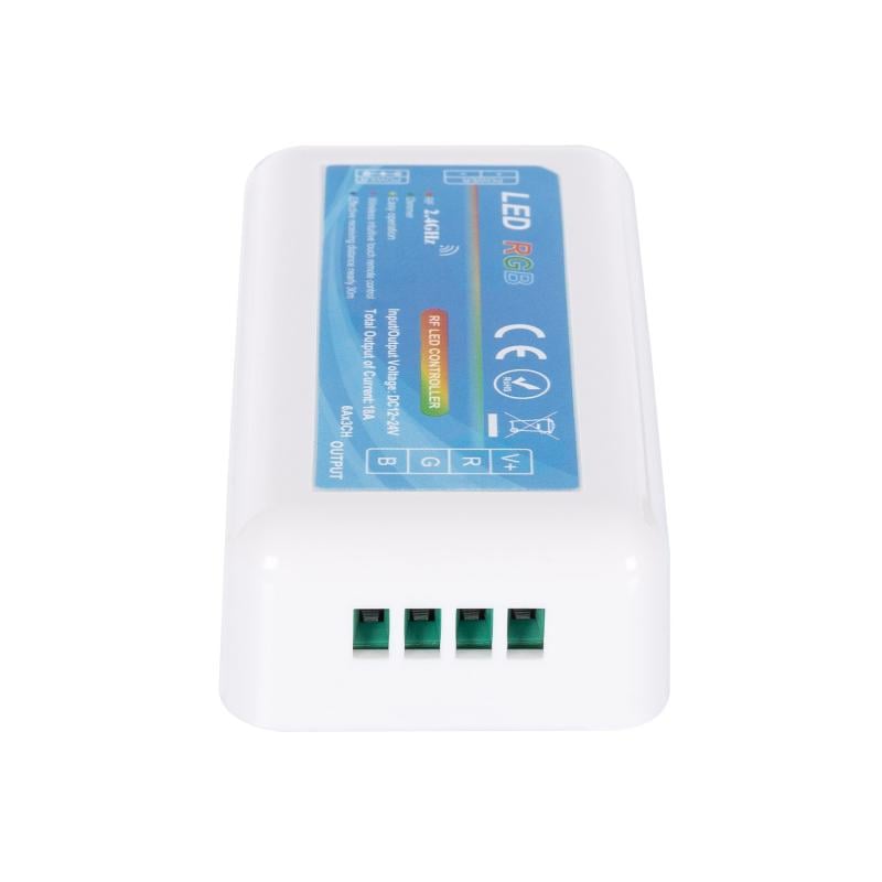 Controlador Regulador RGB 12/24V DC con Mando RF 4 Zonas