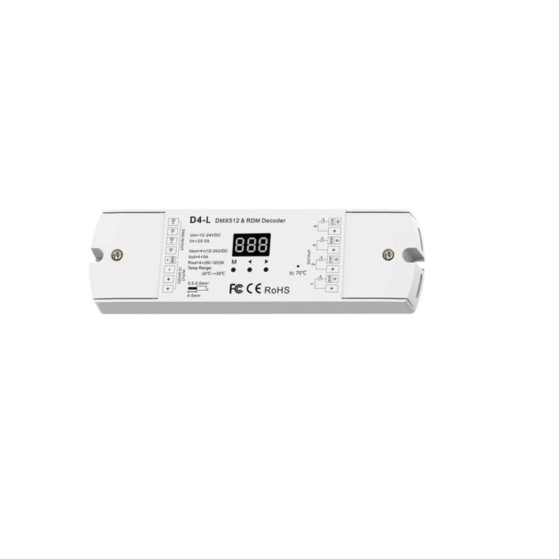 Decodificador DMX512 y RDM 4 Canales 12-24V SKYDANCE D4-L
