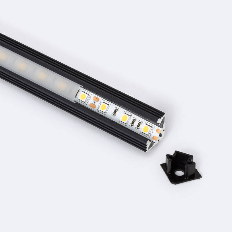 Perfil Aluminio Esquina 2m para Tira LED hasta 11 mm