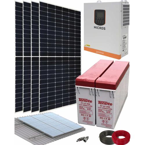 Kit Solar Casa Campo 3000W 24V 6400Whdia