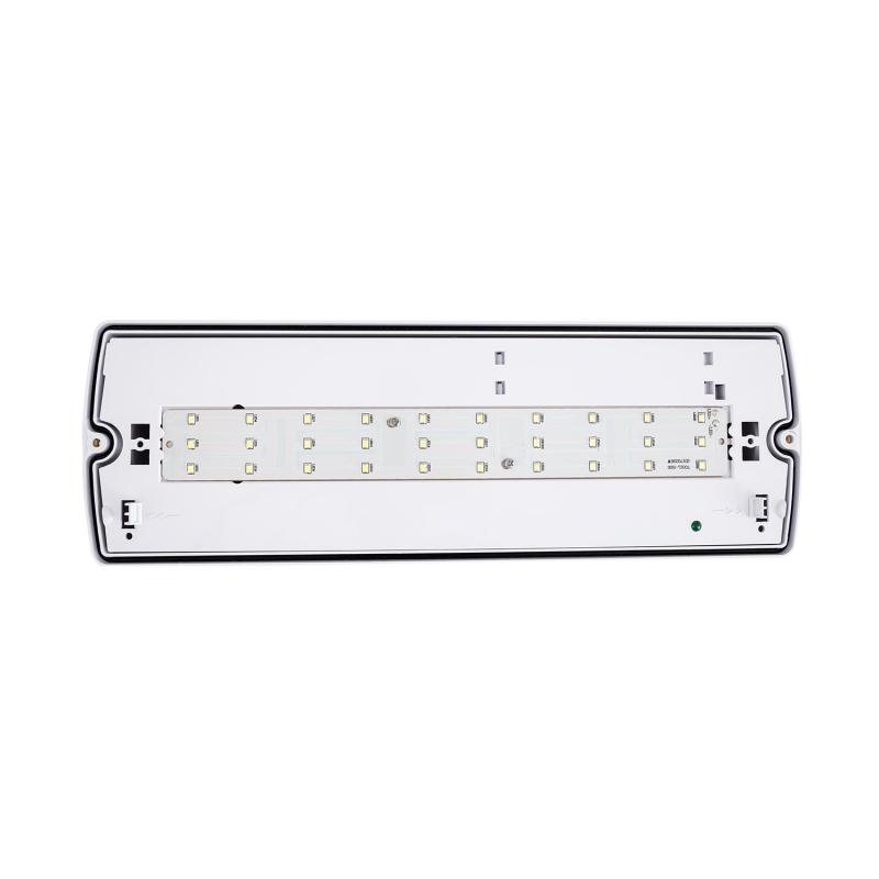 Luz Emergencia LED 3W 200lm Superficie Permanente/No Permanente IP65 3 Horas de Autonomía