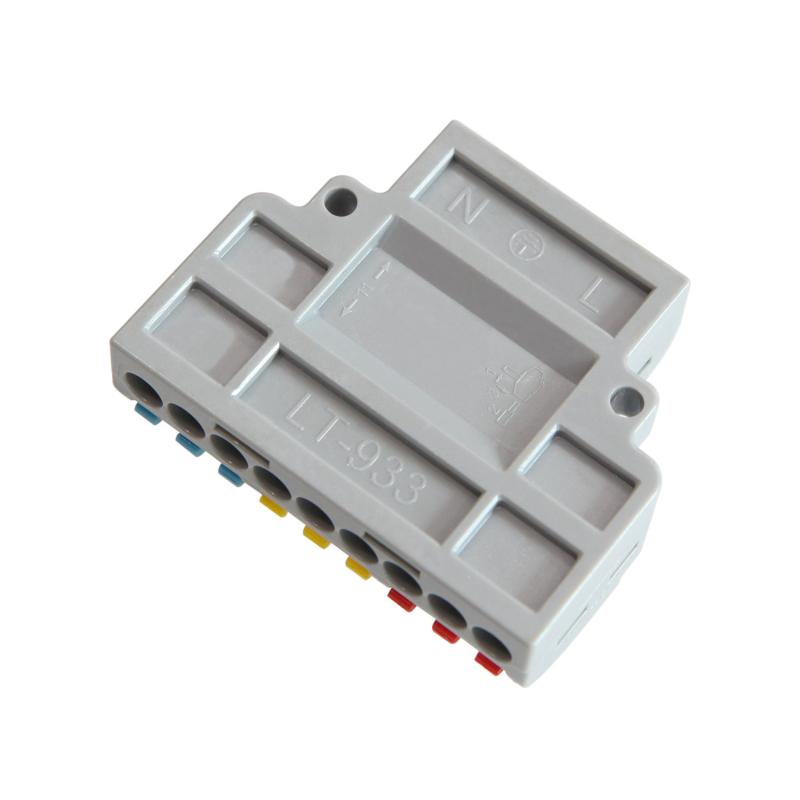 Pack 5 Conectores Rápidos 3 Entradas y 9 Salidas SPL-93 para Cable Eléctrico de 0.08-4mm²
