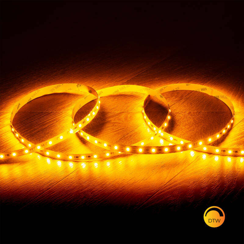 Tira LED 24V SMD Dim to Warm 140 LED/m 5m 13W/m 1300lm/m Ancho 10mm Corte 10cm IP20