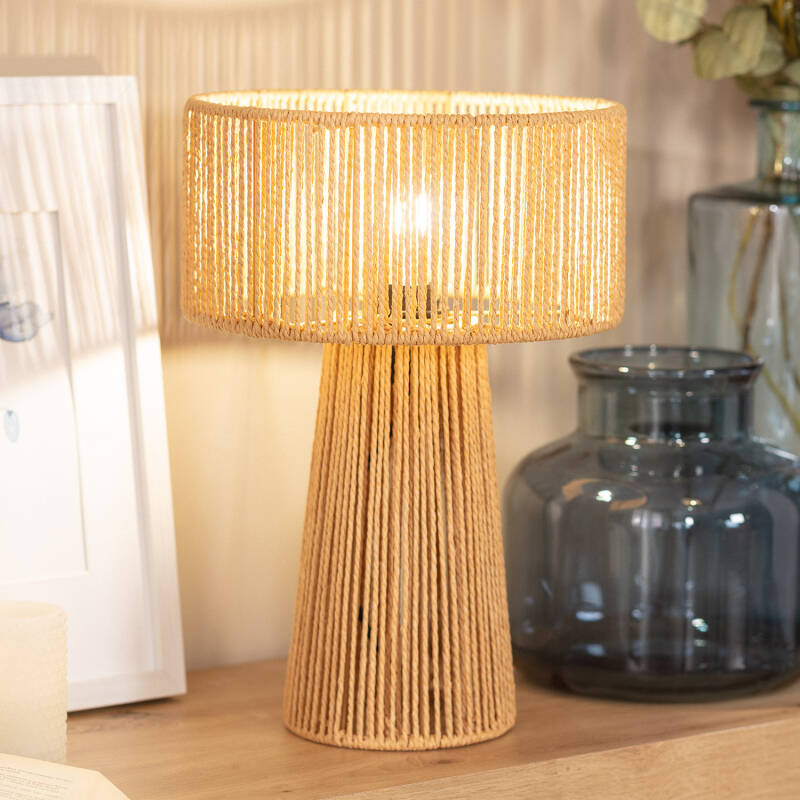 Lámpara de Mesa Papel Trenzado Kala Lilium