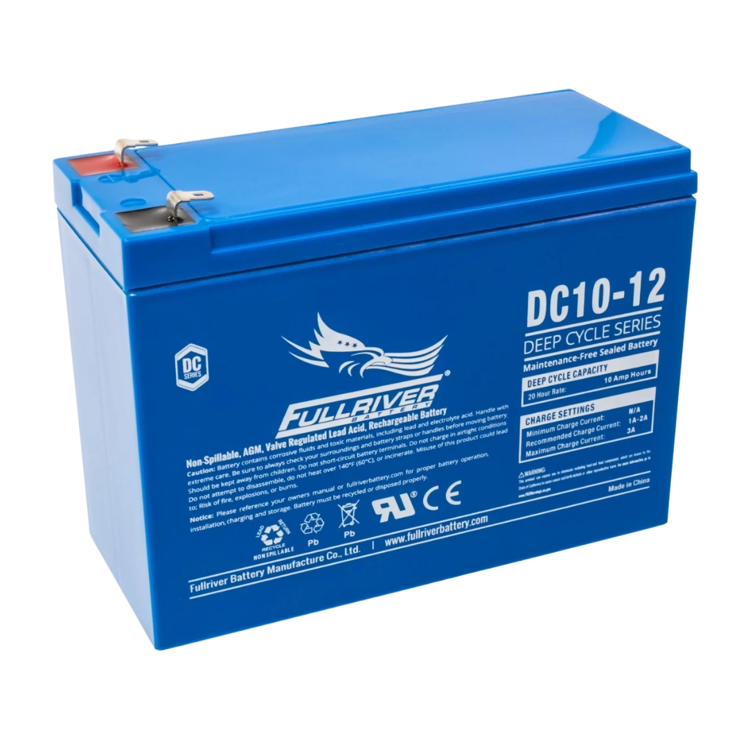 Batería Solar AGM 10Ah 12V C20 Monobloc Fullriver DC10-12A