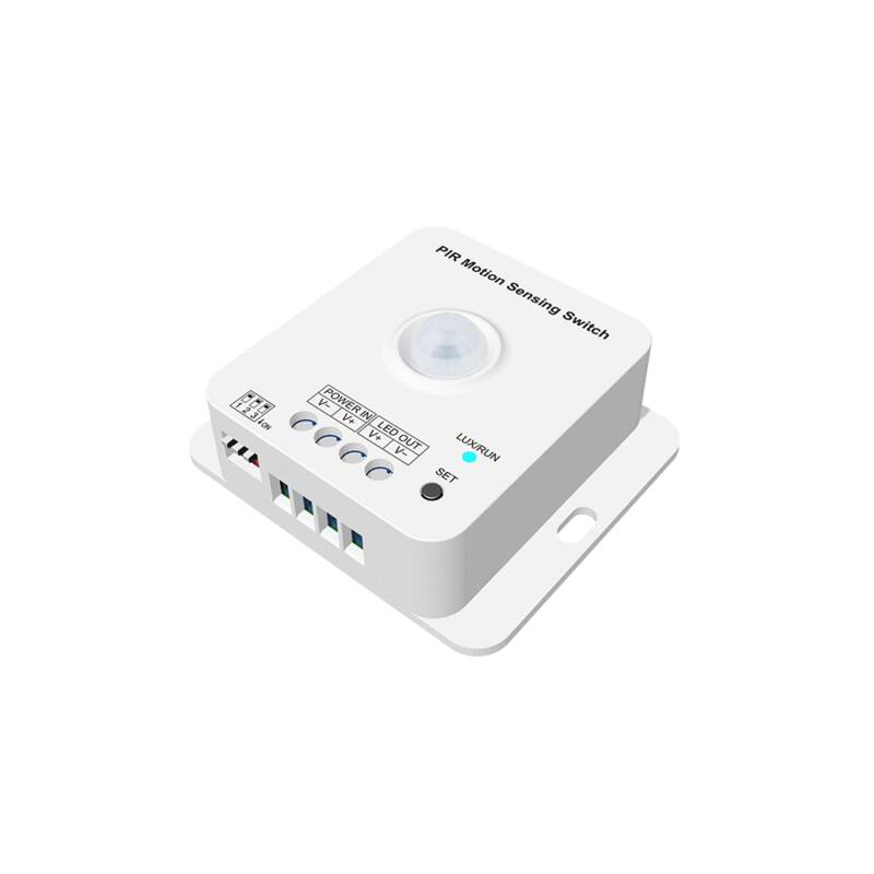 Sensor de Movimiento PIR Crepuscular 80º para Tira LED 12-24-48V SKYDANCE E1-RS