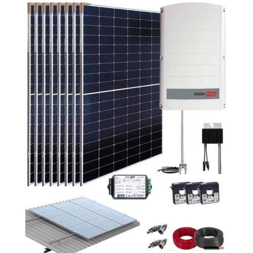 Kit Solar Trifásico 3000W SolarEdge 15000Whdia