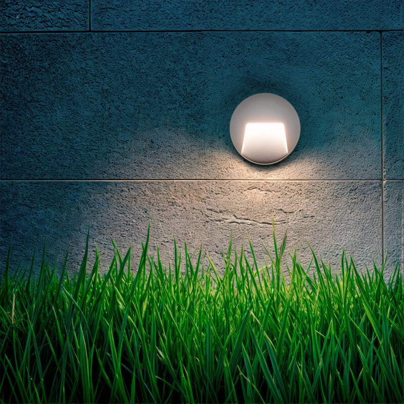 Baliza Exterior LED 3W Superficie Pared Circular Nilsa