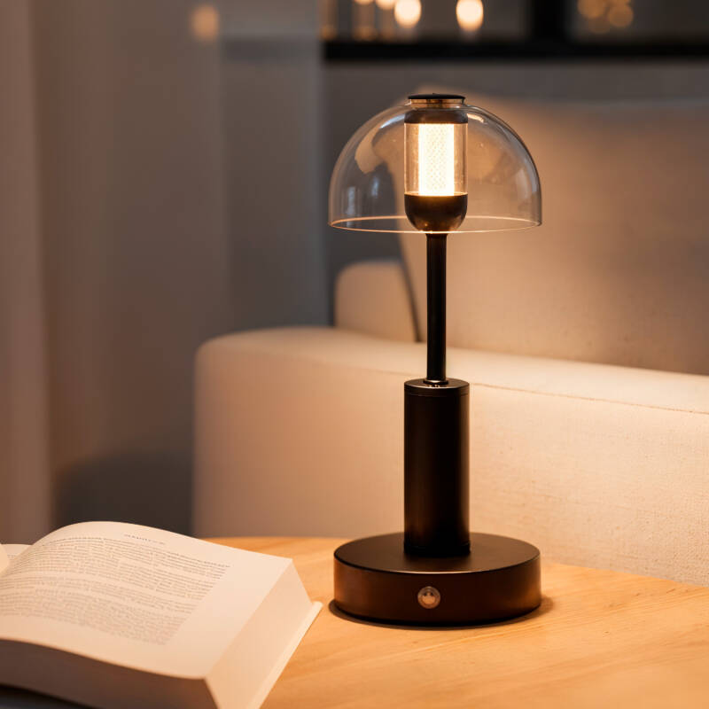 Lámpara de Mesa LED Metal Portátil con Batería USB Recargable Luliu Ludza
